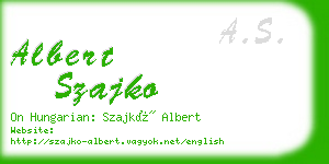 albert szajko business card